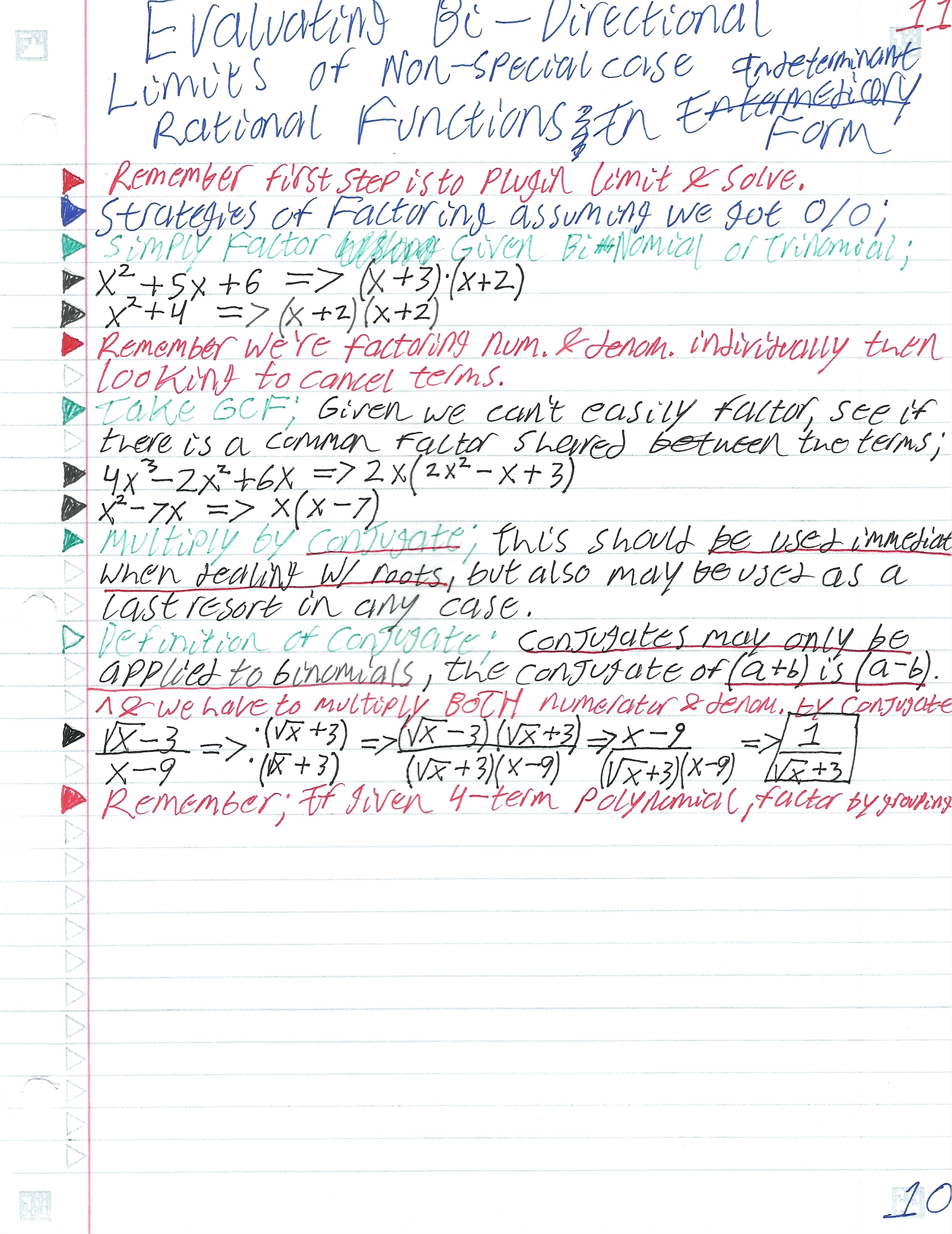 Eval Bi-Directional Limits of Non-Special Case Rational Functions-1